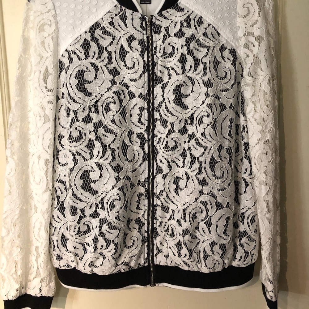 Kenzie Lace Bomber Jacket - roomy fit